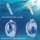 PULUZ 260mm Tube Water Sports Diving Equipment Full Dry Snorkel Mask for GoPro Hero11 Black / HERO10 Black / HERO9 Black /HERO8 / HERO7 /6 /5 /5 Session /4 Session /4 /3+ /3 /2 /1, Insta360 ONE R, DJI Osmo Action and Other Action Cameras, L/XL Size(Blue)