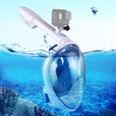PULUZ 260mm Tube Water Sports Diving Equipment Full Dry Snorkel Mask for GoPro Hero11 Black / HERO10 Black / HERO9 Black /HERO8 / HERO7 /6 /5 /5 Session /4 Session /4 /3+ /3 /2 /1, Insta360 ONE R, DJI Osmo Action and Other Action Cameras, L/XL Size(Blue)