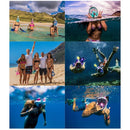 PULUZ 260mm Tube Water Sports Diving Equipment Full Dry Snorkel Mask for GoPro Hero11 Black / HERO10 Black / HERO9 Black /HERO8 / HERO7 /6 /5 /5 Session /4 Session /4 /3+ /3 /2 /1, Insta360 ONE R, DJI Osmo Action and Other Action Cameras, L/XL Size(Blue)