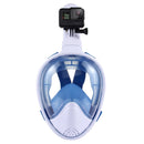 PULUZ 260mm Tube Water Sports Diving Equipment Full Dry Snorkel Mask for GoPro Hero11 Black / HERO10 Black / HERO9 Black /HERO8 / HERO7 /6 /5 /5 Session /4 Session /4 /3+ /3 /2 /1, Insta360 ONE R, DJI Osmo Action and Other Action Cameras, L/XL Size(Blue)
