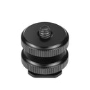 PULUZ Reinforced Hot Shoe 1/4 inch Screw Adapter with Double Nut for DSLR Cameras, GoPro HERO10 Black / HERO9 Black / HERO8 Black / HERO7 /6 /5 /5 Session /4 Session /4 /3+ /3 /2 /1, Xiaoyi and Other Action Cameras