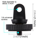 PULUZ 1/4 inch Screw Tripod Mount Adapter for GoPro HERO10 Black / HERO9 Black / HERO8 Black /7 /6 /5 /5 Session /4 Session /4 /3+ /3 /2 /1, DJI Osmo Action, Xiaoyi and Other Action Cameras 5mm Diameter Screw Hole, 3.3cm Diameter