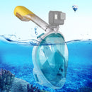 PULUZ 220mm Tube Water Sports Diving Equipment Full Dry Snorkel Mask for GoPro Hero11 Black / HERO10 Black / HERO9 Black /HERO8 / HERO7 /6 /5 /5 Session /4 Session /4 /3+ /3 /2 /1, Insta360 ONE R, DJI Osmo Action and Other Action Cameras, S/M Size(Green)