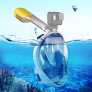 PULUZ 220mm Tube Water Sports Diving Equipment Full Dry Snorkel Mask for GoPro Hero11 Black / HERO10 Black / HERO9 Black /HERO8 / HERO7 /6 /5 /5 Session /4 Session /4 /3+ /3 /2 /1, Insta360 ONE R, DJI Osmo Action and Other Action Cameras, S/M Size(Blue)