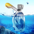 PULUZ 220mm Tube Water Sports Diving Equipment Full Dry Snorkel Mask for GoPro Hero11 Black / HERO10 Black / HERO9 Black /HERO8 / HERO7 /6 /5 /5 Session /4 Session /4 /3+ /3 /2 /1, Insta360 ONE R, DJI Osmo Action and Other Action Cameras, L/XL Size(Blue)