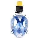 PULUZ 220mm Tube Water Sports Diving Equipment Full Dry Snorkel Mask for GoPro Hero11 Black / HERO10 Black / HERO9 Black /HERO8 / HERO7 /6 /5 /5 Session /4 Session /4 /3+ /3 /2 /1, Insta360 ONE R, DJI Osmo Action and Other Action Cameras, L/XL Size(Blue)