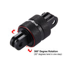 PULUZ 360 Degree Rotation CNC Swivel Pivot Extension Arm Tripod Mount for GoPro HERO10 Black / HERO9 Black / HERO8 Black /7 /6 /5 /5 Session /4 Session /4 /3+ /3 /2 /1, DJI Osmo Action, Xiaoyi and Other Action Cameras