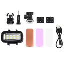 PULUZ 20 LEDs 40m Waterproof IPX8 Studio Light Video & Photo Light with Hot Shoe Base Adapter & Quick Release Buckle & Long Screw & 2 x Filter Plates for GoPro HERO10 Black / HERO9 Black / HERO8 Black ... n /4 /3+ /3 /2 /1, Xiaoyi and Other Action Cameras
