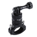 PULUZ 360 Degree Rotation Bike Aluminum Handlebar Adapter Mount with Screw for GoPro HERO10 Black / HERO9 Black / HERO8 Black /7 /6 /5 /5 Session /4 Session /4 /3+ /3 /2 /1, DJI Osmo Action, Xiaoyi and Other Action Cameras(Black)