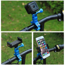 PULUZ 360 Degree Rotation Bike Aluminum Handlebar Adapter Mount with Screw for GoPro HERO10 Black / HERO9 Black / HERO8 Black /7 /6 /5 /5 Session /4 Session /4 /3+ /3 /2 /1, DJI Osmo Action, Xiaoyi and Other Action Cameras(Blue)