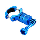 PULUZ 360 Degree Rotation Bike Aluminum Handlebar Adapter Mount with Screw for GoPro HERO10 Black / HERO9 Black / HERO8 Black /7 /6 /5 /5 Session /4 Session /4 /3+ /3 /2 /1, DJI Osmo Action, Xiaoyi and Other Action Cameras(Blue)