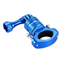 PULUZ 360 Degree Rotation Bike Aluminum Handlebar Adapter Mount with Screw for GoPro HERO10 Black / HERO9 Black / HERO8 Black /7 /6 /5 /5 Session /4 Session /4 /3+ /3 /2 /1, DJI Osmo Action, Xiaoyi and Other Action Cameras(Blue)