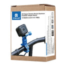 PULUZ 360 Degree Rotation Bike Aluminum Handlebar Adapter Mount with Screw for GoPro HERO10 Black / HERO9 Black / HERO8 Black /7 /6 /5 /5 Session /4 Session /4 /3+ /3 /2 /1, DJI Osmo Action, Xiaoyi and Other Action Cameras(Blue)
