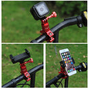 PULUZ 360 Degree Rotation Bike Aluminum Handlebar Adapter Mount with Screw for GoPro HERO10 Black / HERO9 Black / HERO8 Black /7 /6 /5 /5 Session /4 Session /4 /3+ /3 /2 /1, DJI Osmo Action, Xiaoyi and Other Action Cameras(Red)