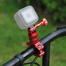 PULUZ 360 Degree Rotation Bike Aluminum Handlebar Adapter Mount with Screw for GoPro HERO10 Black / HERO9 Black / HERO8 Black /7 /6 /5 /5 Session /4 Session /4 /3+ /3 /2 /1, DJI Osmo Action, Xiaoyi and Other Action Cameras(Red)