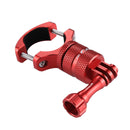 PULUZ 360 Degree Rotation Bike Aluminum Handlebar Adapter Mount with Screw for GoPro HERO10 Black / HERO9 Black / HERO8 Black /7 /6 /5 /5 Session /4 Session /4 /3+ /3 /2 /1, DJI Osmo Action, Xiaoyi and Other Action Cameras(Red)