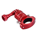 PULUZ 360 Degree Rotation Bike Aluminum Handlebar Adapter Mount with Screw for GoPro HERO10 Black / HERO9 Black / HERO8 Black /7 /6 /5 /5 Session /4 Session /4 /3+ /3 /2 /1, DJI Osmo Action, Xiaoyi and Other Action Cameras(Red)