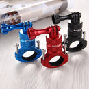 PULUZ 360 Degree Rotation Bike Aluminum Handlebar Adapter Mount with Screw for GoPro HERO10 Black / HERO9 Black / HERO8 Black /7 /6 /5 /5 Session /4 Session /4 /3+ /3 /2 /1, DJI Osmo Action, Xiaoyi and Other Action Cameras(Red)