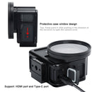 PULUZ Housing Shell CNC Aluminum Alloy Protective Cage with Insurance Frame & 52mm UV Lens for GoPro HERO7 Black /6 /5(Black)