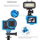 PULUZ Housing Shell CNC Aluminum Alloy Protective Cage with Insurance Frame & 52mm UV Lens for GoPro HERO7 Black /6 /5(Blue)