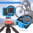 PULUZ Housing Shell CNC Aluminum Alloy Protective Cage with Insurance Frame & 52mm UV Lens for GoPro HERO7 Black /6 /5(Blue)