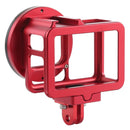 PULUZ Housing Shell CNC Aluminum Alloy Protective Cage with Insurance Frame & 52mm UV Lens for GoPro HERO7 Black /6 /5(Red)