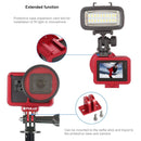 PULUZ Housing Shell CNC Aluminum Alloy Protective Cage with Insurance Frame & 52mm UV Lens for GoPro HERO7 Black /6 /5(Red)