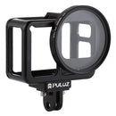 PULUZ Housing Shell CNC Aluminum Alloy Protective Cage with Insurance Frame & 52mm UV Lens for GoPro HERO7 Silver /7 White(Black)