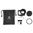 PULUZ Housing Shell CNC Aluminum Alloy Protective Cage with Insurance Frame & 52mm UV Lens for GoPro HERO7 Silver /7 White(Black)
