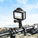 PULUZ 360 Degree Rotation Bike Aluminum Handlebar Adapter Mount with Screw for GoPro HERO10 Black / HERO9 Black / HERO8 Black /7 /6 /5 /5 Session /4 Session /4 /3+ /3 /2 /1, DJI Osmo Action, Xiaoyi and Other Action Cameras(Black)