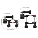 PULUZ 360 Degree Rotation Bike Aluminum Handlebar Adapter Mount with Screw for GoPro HERO10 Black / HERO9 Black / HERO8 Black /7 /6 /5 /5 Session /4 Session /4 /3+ /3 /2 /1, DJI Osmo Action, Xiaoyi and Other Action Cameras(Black)