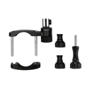 PULUZ 360 Degree Rotation Bike Aluminum Handlebar Adapter Mount with Screw for GoPro HERO10 Black / HERO9 Black / HERO8 Black /7 /6 /5 /5 Session /4 Session /4 /3+ /3 /2 /1, DJI Osmo Action, Xiaoyi and Other Action Cameras(Black)