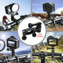 PULUZ 360 Degree Rotation Bike Aluminum Handlebar Adapter Mount with Screw for GoPro HERO10 Black / HERO9 Black / HERO8 Black /7 /6 /5 /5 Session /4 Session /4 /3+ /3 /2 /1, DJI Osmo Action, Xiaoyi and Other Action Cameras(Black)