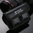 PULUZ Lithium Battery Explosion-proof Safety Protection Storage Bag with Carabiner for Camera Battery