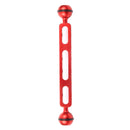 PULUZ 7.87 inch 20cm Aluminum Alloy Dual Balls Arm for Underwater Torch / Video Light, Ball Diameter: 2.54cm(Red)