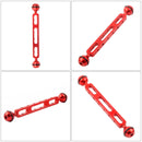 PULUZ 7.87 inch 20cm Aluminum Alloy Dual Balls Arm for Underwater Torch / Video Light, Ball Diameter: 2.54cm(Red)