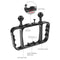 PULUZ Dual Handheld Diving Light Arm CNC Aluminum Mount with Lanyard for GoPro HERO10 Black / HERO9 Black / HERO8 Black / HERO7 /6 /5 /5 Session /4 Session /4 /3+ /3 /2 /1, Insta360 ONE R, DJI Osmo Action and Other Action Cameras(Black)
