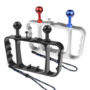 PULUZ Dual Handheld Diving Light Arm CNC Aluminum Mount with Lanyard for GoPro HERO10 Black / HERO9 Black / HERO8 Black / HERO7 /6 /5 /5 Session /4 Session /4 /3+ /3 /2 /1, Insta360 ONE R, DJI Osmo Action and Other Action Cameras(Black)