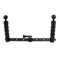 PULUZ Diving Dual Hand-held CNC Aluminum Selfie Monopod Holder for GoPro HERO10 Black / HERO9 Black / HERO8 Black / HERO7 /6 /5 /5 Session /4 Session /4 /3+ /3 /2 /1, Insta360 ONE R, DJI Osmo Action and Other Action Cameras(Black)