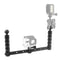 PULUZ Diving Dual Hand-held CNC Aluminum Selfie Monopod Holder for GoPro HERO10 Black / HERO9 Black / HERO8 Black / HERO7 /6 /5 /5 Session /4 Session /4 /3+ /3 /2 /1, Insta360 ONE R, DJI Osmo Action and Other Action Cameras(Black)