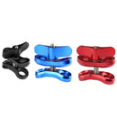 PULUZ Ball Clamp Close Hole Diving Camera Bracket CNC Aluminum Spring Flashlight Clamp for Diving Underwater Photography System(Red)
