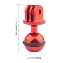 PULUZ CNC Aluminum Ball Head Adapter Mount for DJI Osmo Action, GoPro HERO9 /8 /7 /6 /5 /5 Session /4 Session /4 /3+ /3 /2 /1, Xiaoyi and Other Action Cameras, Diameter: 2.5cm(Red)