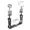 PULUZ Adjustable Diving Dual Hand-held CNC Aluminum Lamp Arm Holder for GoPro HERO10 Black / HERO9 Black / HERO8 Black / HERO7 /6 /5 /5 Session /4 Session /4 /3+ /3 /2 /1, Insta360 ONE R, DJI Osmo Action and Other Action Cameras