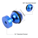 PULUZ CNC Aluminum Ball Head Adapter Mount for DJI Osmo Action, GoPro HERO9 /8 /7 /6 /5 /5 Session /4 Session /4 /3+ /3 /2 /1, Xiaoyi and Other Action Cameras, Diameter: 2.5cm(Blue)