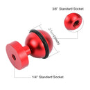 PULUZ CNC Aluminum Ball Head Adapter Mount for DJI Osmo Action, GoPro HERO9 /8 /7 /6 /5 /5 Session /4 Session /4 /3+ /3 /2 /1, Xiaoyi and Other Action Cameras, Diameter: 2.5cm(Red)