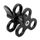 PULUZ Triple Ball Clamp Close Hole Diving Camera Bracket CNC Aluminum Spring Flashlight Clamp for Diving Underwater Photography System(Black)