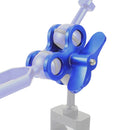 PULUZ Triple Ball Clamp Close Hole Diving Camera Bracket CNC Aluminum Spring Flashlight Clamp for Diving Underwater Photography System(Blue)