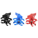 PULUZ Triple Ball Clamp Open Hole Diving Camera Bracket CNC Aluminum Spring Flashlight Clamp for Diving Underwater Photography System(Black)