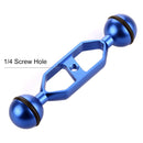 PULUZ 5.0 inch 12.6cm Aluminum Alloy Dual Balls Arm, Ball Diameter: 25mm(Blue)