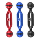 PULUZ 5.0 inch 12.6cm Aluminum Alloy Dual Balls Arm, Ball Diameter: 25mm(Black)